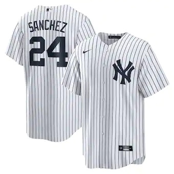 mens nike gary sanchez white new york yankees home replica 